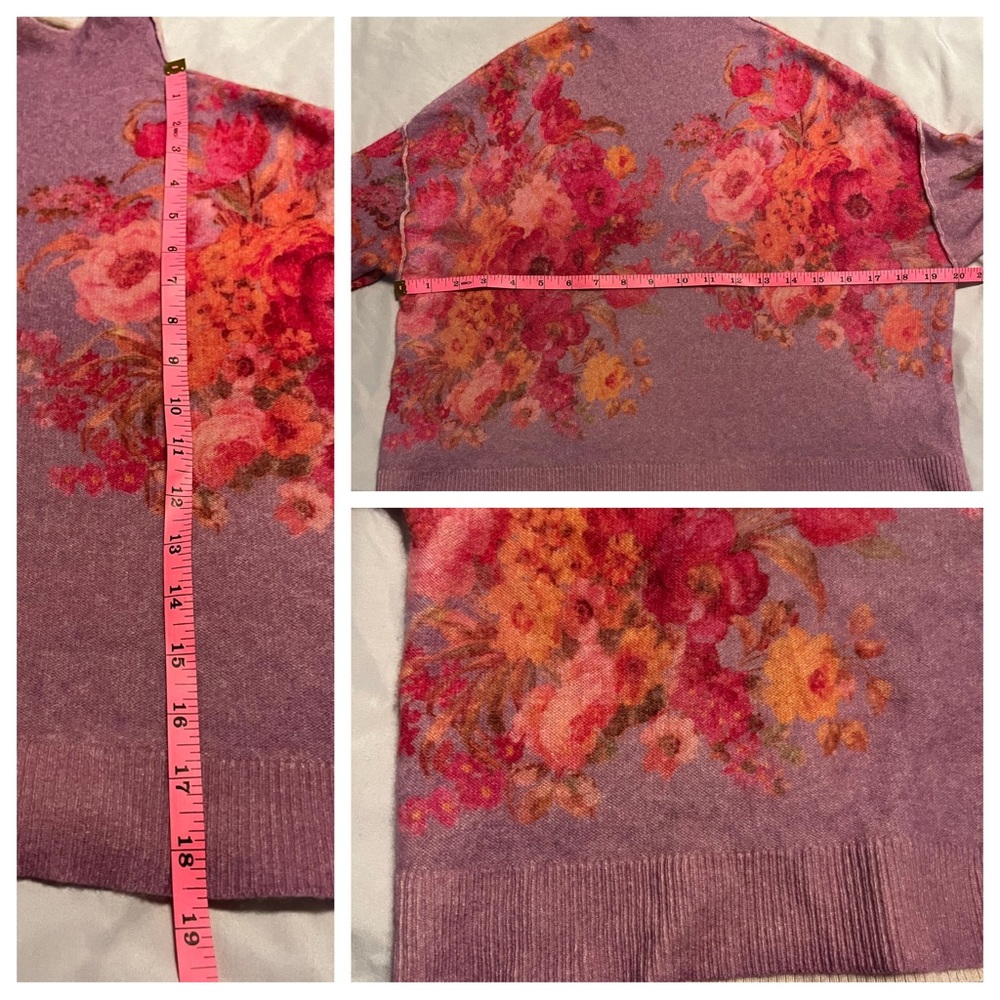 Pilcro Floral Cashmere Sweater - Picture 8 of 9